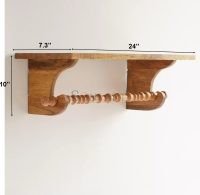 Praza Solid Wood Wall Mounted Hanger - Image 6