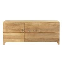 Brezz Solid Wood Storage Cabinet Chest of Drawer - Image 2