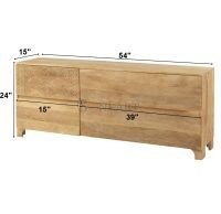 Brezz Solid Wood Storage Cabinet Chest of Drawer - Image 3