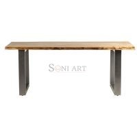 Live Edge Dining Set with Bench - Image 2