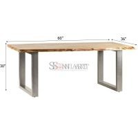 Live Edge Dining Set with Bench - Image 3