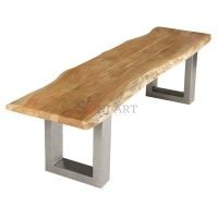 Live Edge Dining Set with Bench - Image 6