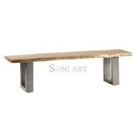Live Edge Dining Set with Bench - Image 7