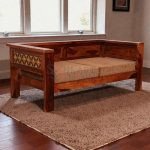 Vallet Brass Work 5 Seater Sofa Set with Seat Cushion