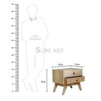 Glasgow Solid Wood Hand Carved Side Table - Image 4