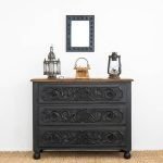 Vrena Carved Solid Wood Chest of Drawers | Handcrafted Mango Wood Storage Cabinet | Buy Wooden Cabinet Online | Buy Wooden Chest of Drawers Online | Wooden Cabinet with Drawers | Soni Art