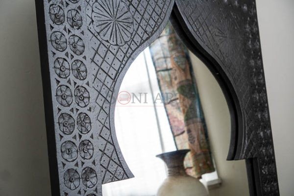 black mirror hand carved indian furniture nz 04209 | Soni Art
