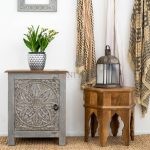 Baarn Solid Wood Bedside Table | Buy Wooden Bedside Table Online | Bedside Cabinet Online | Wooden Bedside Table Online | Soni Art