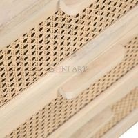 Klen Solid Wood Cane Side Table - Image 5