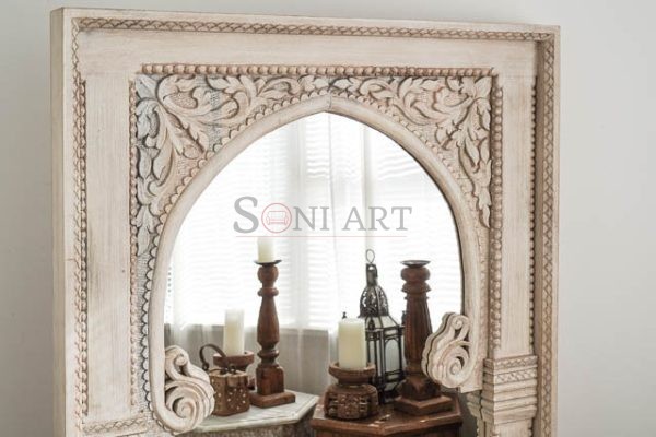 large hand carved indian mirror 08074 | Soni Art