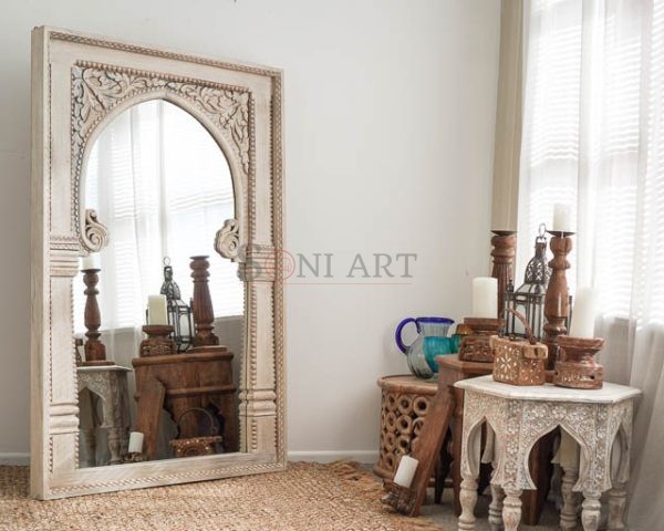 large hand carved indian mirror 08077 | Soni Art