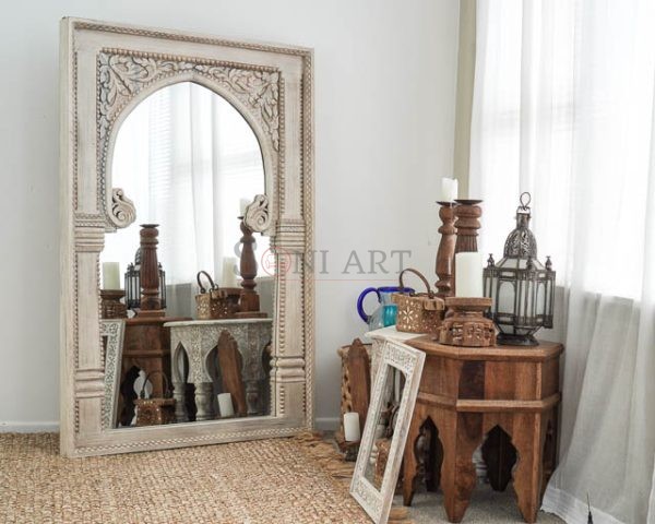 large hand carved indian mirror 08080 | Soni Art