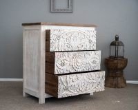 Anleo Solid Wood Carved Chest of Drawer - Image 6