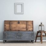 Baarn Solid Wood Hand Carved Trunk Storage Box Blanket Box 46x17x19.6 Inches | Buy Wooden Trunk Online | Buy Wooden Coffee Table with Storage | Soni Art