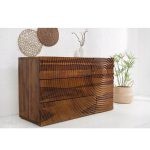 Monza Sheesham Wood Carved Sideboard | Carved Sideboard | 2 Door Sideboard | Sheesham Wood Furniture | Soni Art