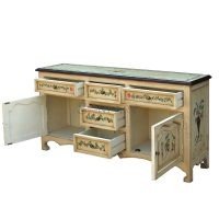 Darshana Solid Wood Hand Painted Sideboard Cabinet - Image 2
