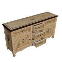 Darshana Solid Wood Hand Painted Sideboard Cabinet - Image 5
