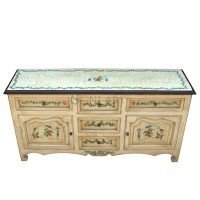 Darshana Solid Wood Hand Painted Sideboard Cabinet - Image 8