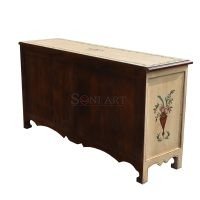 Darshana Solid Wood Hand Painted Sideboard Cabinet - Image 9