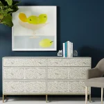 Victor Bone Inlay Sideboard Storage Cabinet | Wooden Sideboard for Storage | Sideboard Cabinet | Bone Inlay Sideboard Cabinet | Bone Inlay Furniture | Soni Art