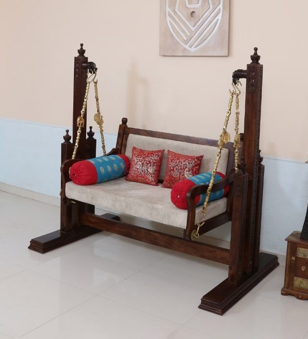 buji indoor swing in walnut colour by royal ambience buji indoor swing in walnut colour by royal amb 2 | Soni Art