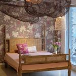 London Teak Wood Cane Poster Bed | Wooden Poster Bed | Cane Wooden Beds | Buy Wooden Double Beds | Buy Wooden Poster Beds | Buy Wooden Bedroom Furniture Online | Soni Art