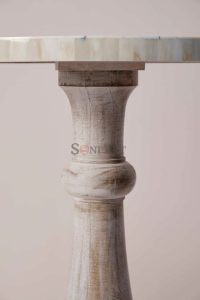 Ravour Bone Inlay Pedestal Side Table - Image 9
