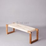 Lovnas Solid Wood Hand Woven Bench | Buy Wooden Bench Online | Handwoven Wooden Bench | Handwoven Furniture | Woven Furniture in India | Soni Art