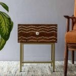 Alsen Solid Wood Bedside Table | Wooden Bedside Table | Bedside Table with Drawers | Solid Wood Bedside Table | Soni Art | Buy Bedside Table Online in India