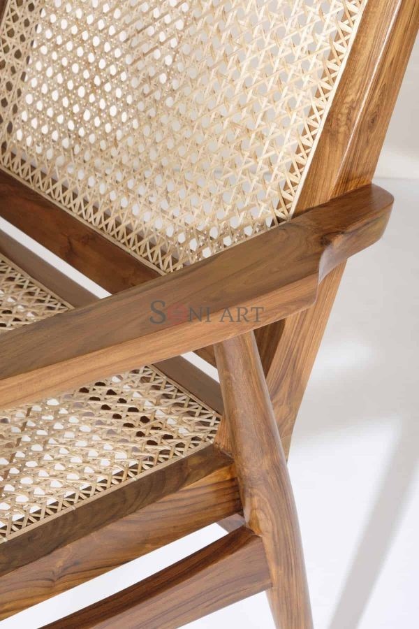 buy sinni single seater wicker chair teak wood online freedomtree in | Soni Art
