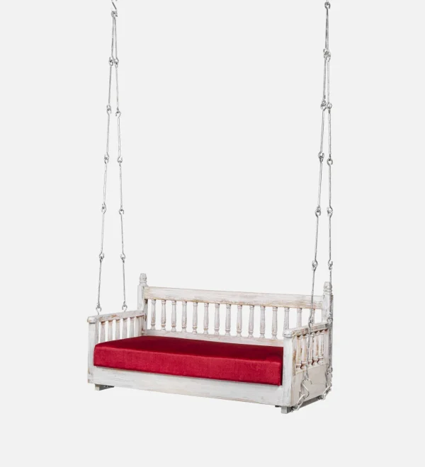 dewey solidwood swing in white red colour dewey solidwood swing in white red colour qnpbf6 | Soni Art