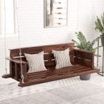 Rochelle Solid Sheesham Wood Swing Jhula | Solid Sheesham Wood Swing Jhula | Wooden Swings | Jhula for Living Room | Soni Art