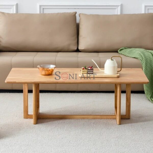 47 L Solid Wood Imitation Rattan Coffee Table 2 | Soni Art
