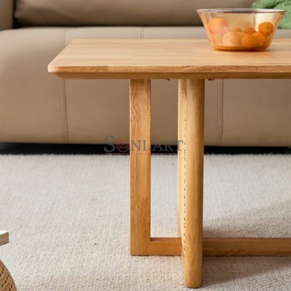 47 L Solid Wood Imitation Rattan Coffee Table 8 | Soni Art