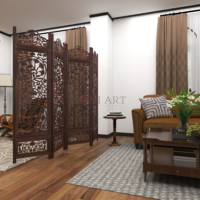 Rudra Carved Elephant Accent Table – Solid Mango Wood - Image 6