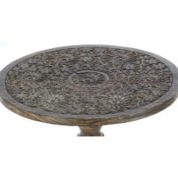 Rudra Carved Elephant Accent Table – Solid Mango Wood - Image 3