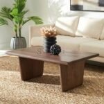 Riga Felicity Solid Wood Coffee Table / Center Table For Living Room W44 x D26 x H16 Inch | Buy Wooden Coffee Table Online | Coffee Table for Living Room Online | Solid Wood Coffee Table | Mango Wood Coffee Table | Soni Art