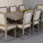 Shamy Solid Wood 8 Seater Dining Set | Buy Wooden Dining Set Online | 8 Seater Wooden Dining Set | Dining Table & Chair Set | Upholstered Dining Chairs | Soni Art