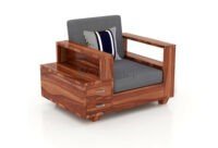 Delny Solid Sheesham Wood Sofa Set for Living Room - Image 3