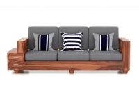 Delny Solid Sheesham Wood Sofa Set for Living Room - Image 4