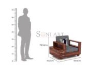 Delny Solid Sheesham Wood Sofa Set for Living Room - Image 6