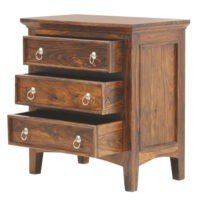 Allan Hand Carved Solid Sheesham Wood Dressing Table with Mirror 3 Drawers Soni Art - Image 4