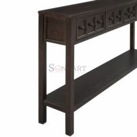 Glone Rustic Entryway Console Table, 5 Ft. Long with Two Sizes Drawers & Bottom Shelf for Storage - Image 10