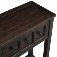 Glone Rustic Entryway Console Table, 5 Ft. Long with Two Sizes Drawers & Bottom Shelf for Storage - Image 7