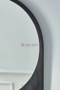 Isen Solid Wooden Frame Hook Rack Mirror - Image 2