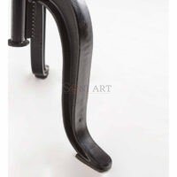 Reclaimed Wood Adjustable Height Crank Table – Industrial Side Table | 18.5" to 24.5" | Round Top | Soni Art - Image 5