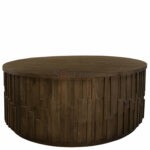 Viewpoint Solid Wood Coffee Table – Hidden Storage | Handcrafted by Soni Art | Wooden Coffee Table with Storage | Round Coffee Table with Storage | Soni Art