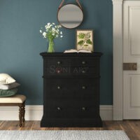 Belvoir 4 Drawer Mango Wood Dresser Handcrafted Chest of Drawers by Soni Art - Image 2