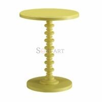 Sculpted Round Accent Side Table 22" Tall Soni Art - Image 6