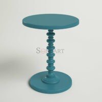 Sculpted Round Accent Side Table 22" Tall Soni Art - Image 4